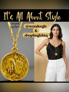 Authentic Chain Necklace Medallion & whimsical embellishment hangs